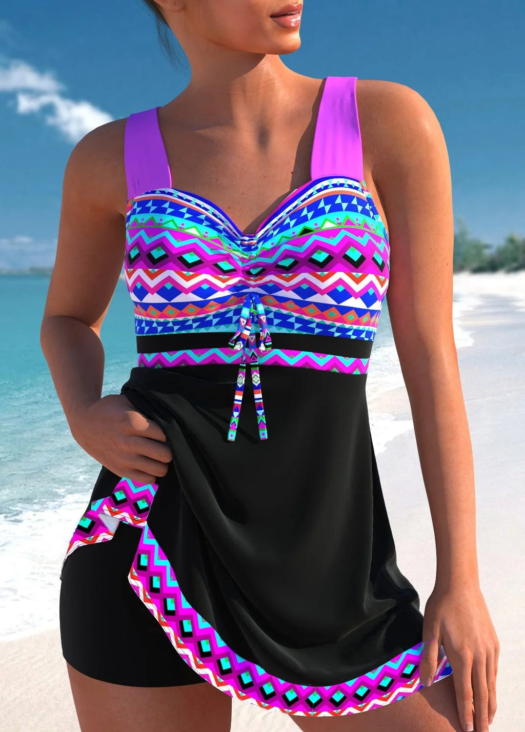 Plus Size Flyaway Swim Dress
