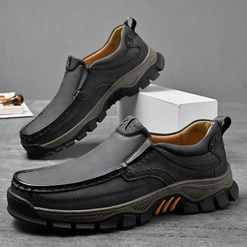 Men's Comfortable Casual Genuine Leather Slip On Loafers