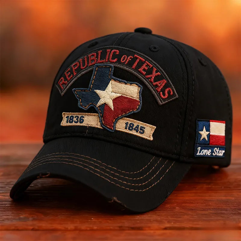 LAST DAY 49% OFF -Vintage Distressed Texas Republic Cap