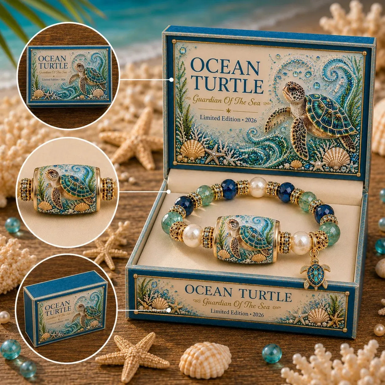 🔥Last Day 50% OFF - 🌊 Ocean Guardian Bracelet Collection | 7 Marine Creature Designs, Gemstone-Style Beads & Matching Sea Charms 🐚✨