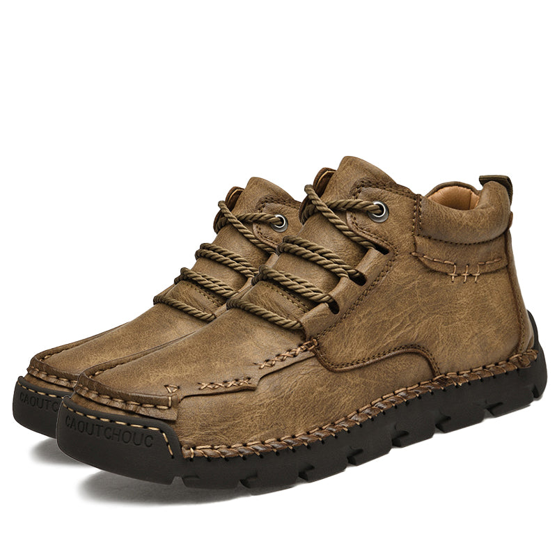 Men's Hand-Sewn Wear-Resistant Waterproof Cowhide Shoes