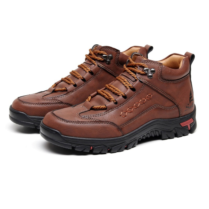 Men's Comfortable Wear-resistant Orthopedic Hand-sewn Leather Shoes