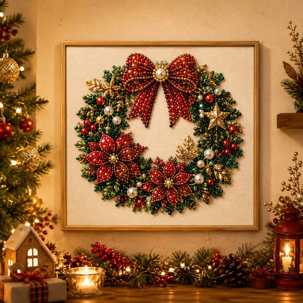 Relaxing & Beginner-Friendly - DIY Christmas Pearl Diamond Painting Art Kit