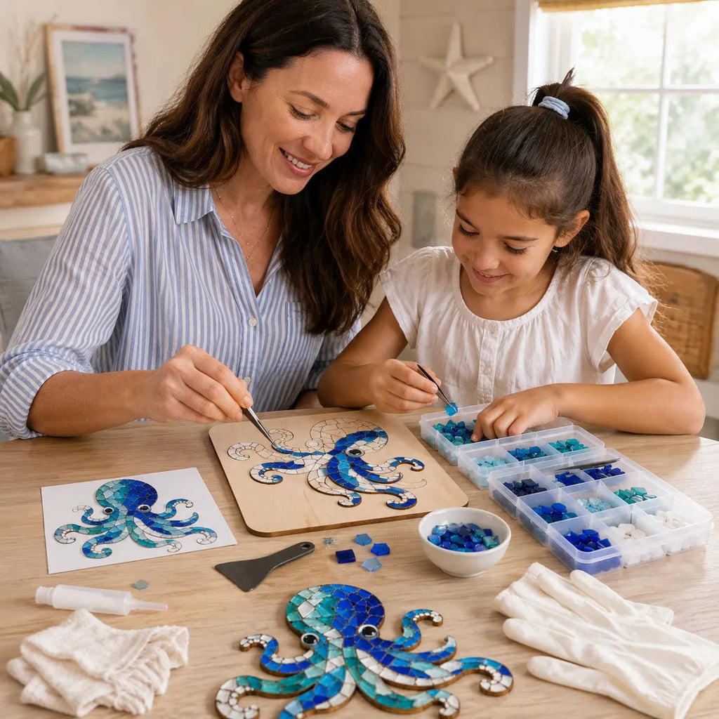 🔥 LAST DAY 59% OFF – 🌊 Octopus Mosaic Kit | Beginner-Friendly DIY Glass Craft with Step-by-Step Instructions