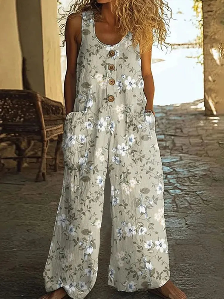 Women's Loose Sleeveless Jumpsuit