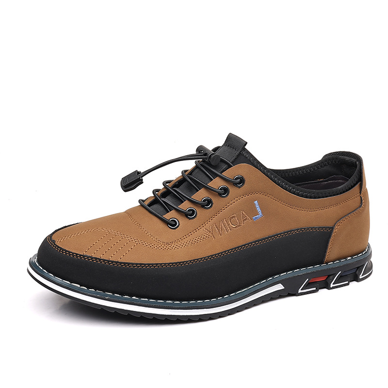 Men's Leather tendon sole, non-slip and wear-resistant casual shoes