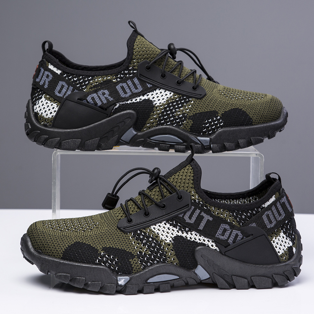 Men's Outdoor Casual Soft Sole Mesh Camouflage Hiking Sneakers