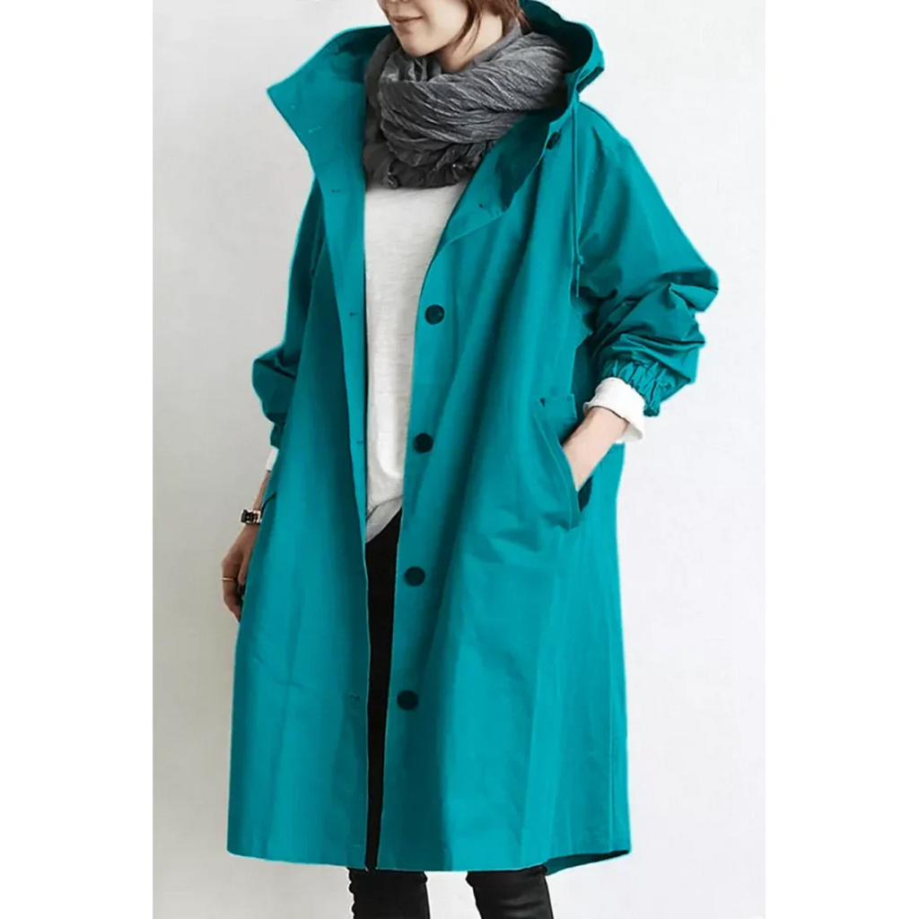 Women's Loose Fit Waterproof Trench Jacket