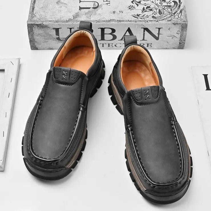 Men's Comfortable Casual Genuine Leather Slip On Loafers