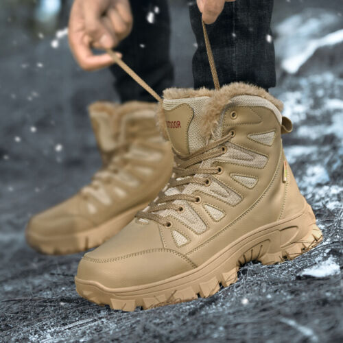 Men Military Combat Boots Waterproof Non-Slip Hiking Boots Anti-Puncture Work Boots