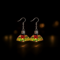 Vintage Light-Up Chandelier Earrings — Mini LED Statement Pair