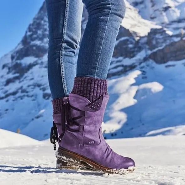 2022 WINTER WARM BACK LACE UP SNOW BOOTS
