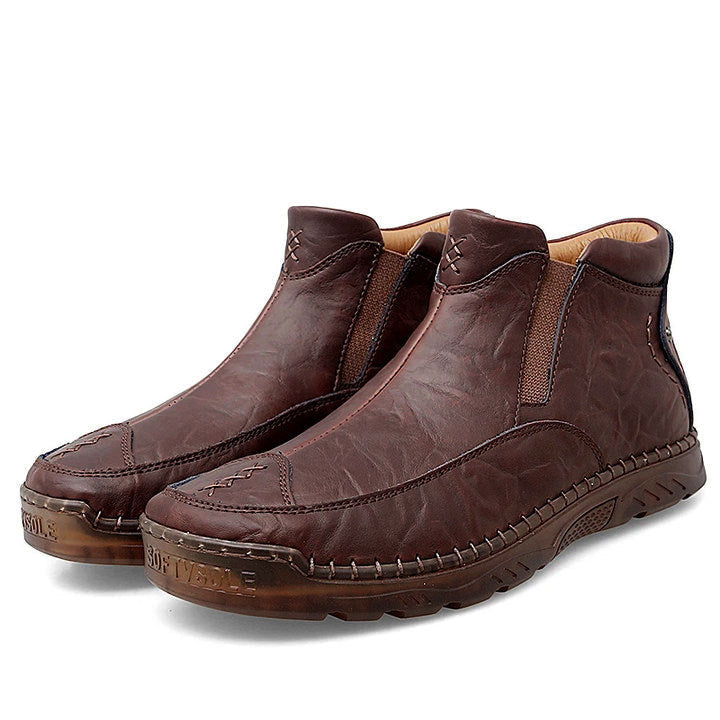 Men's Outdoor Casual Handmade Cowhide Boots