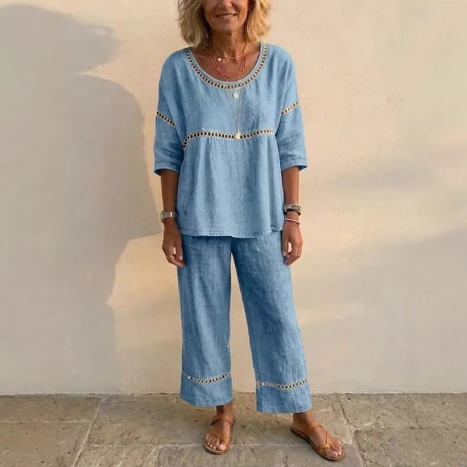 Women's Casual Loose Denim Co-ord Set