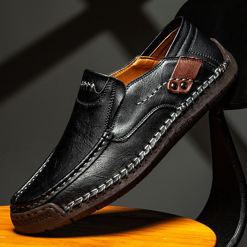 Men's Leather Causal Slip-On Loafers