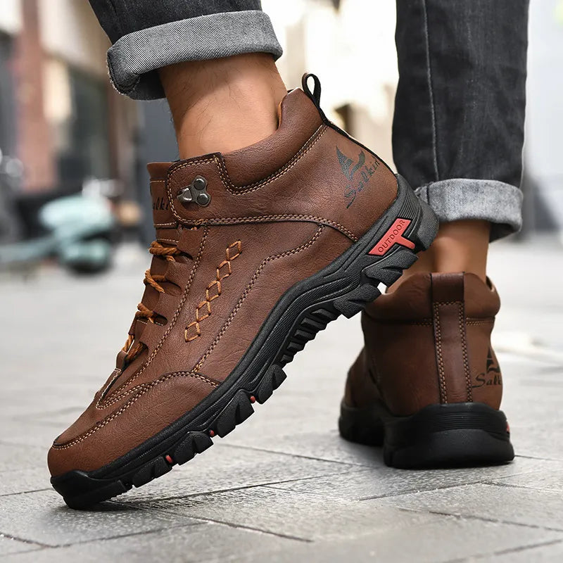 Men's Comfortable Wear-resistant Orthopedic Hand-sewn Leather Shoes