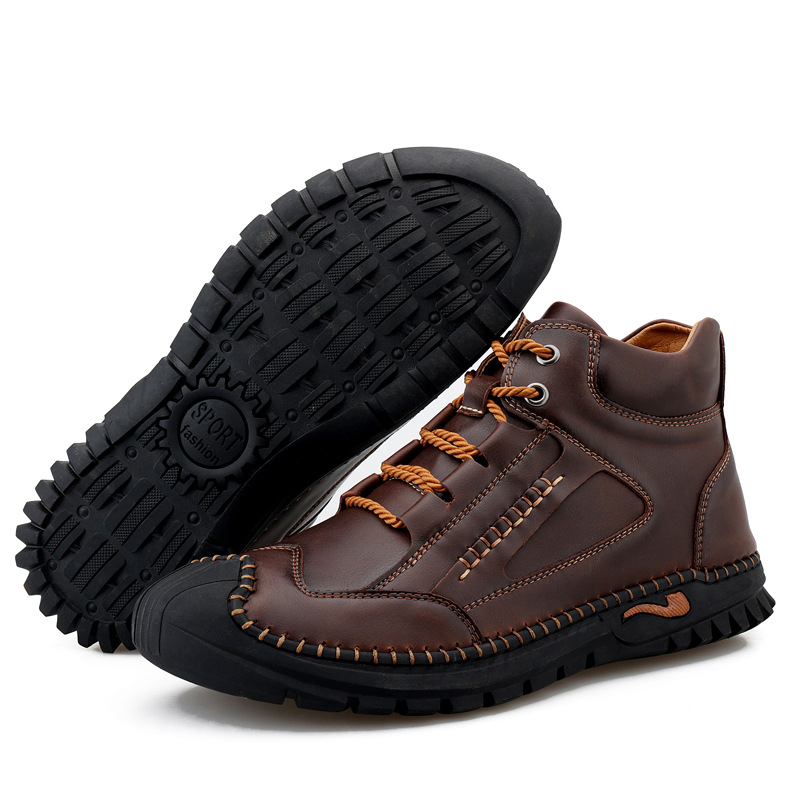 Stitched Hand-Sewn Cowhide Medical Shoes - Increase Muscle Relaxation