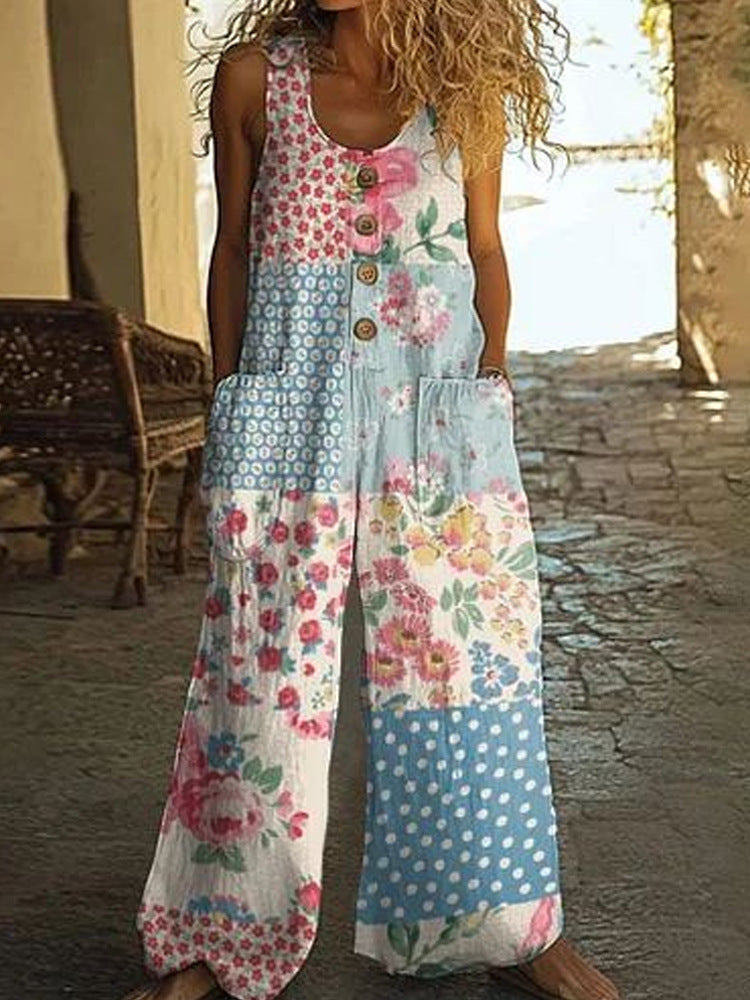 Women's Loose Sleeveless Jumpsuit