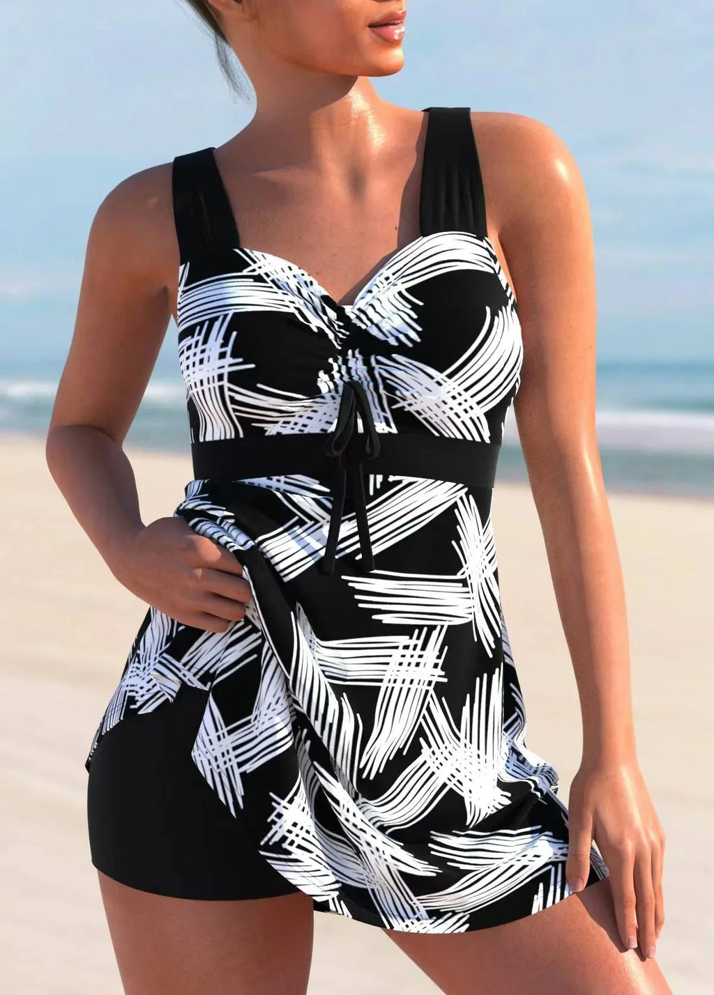 Plus Size Flyaway Swim Dress