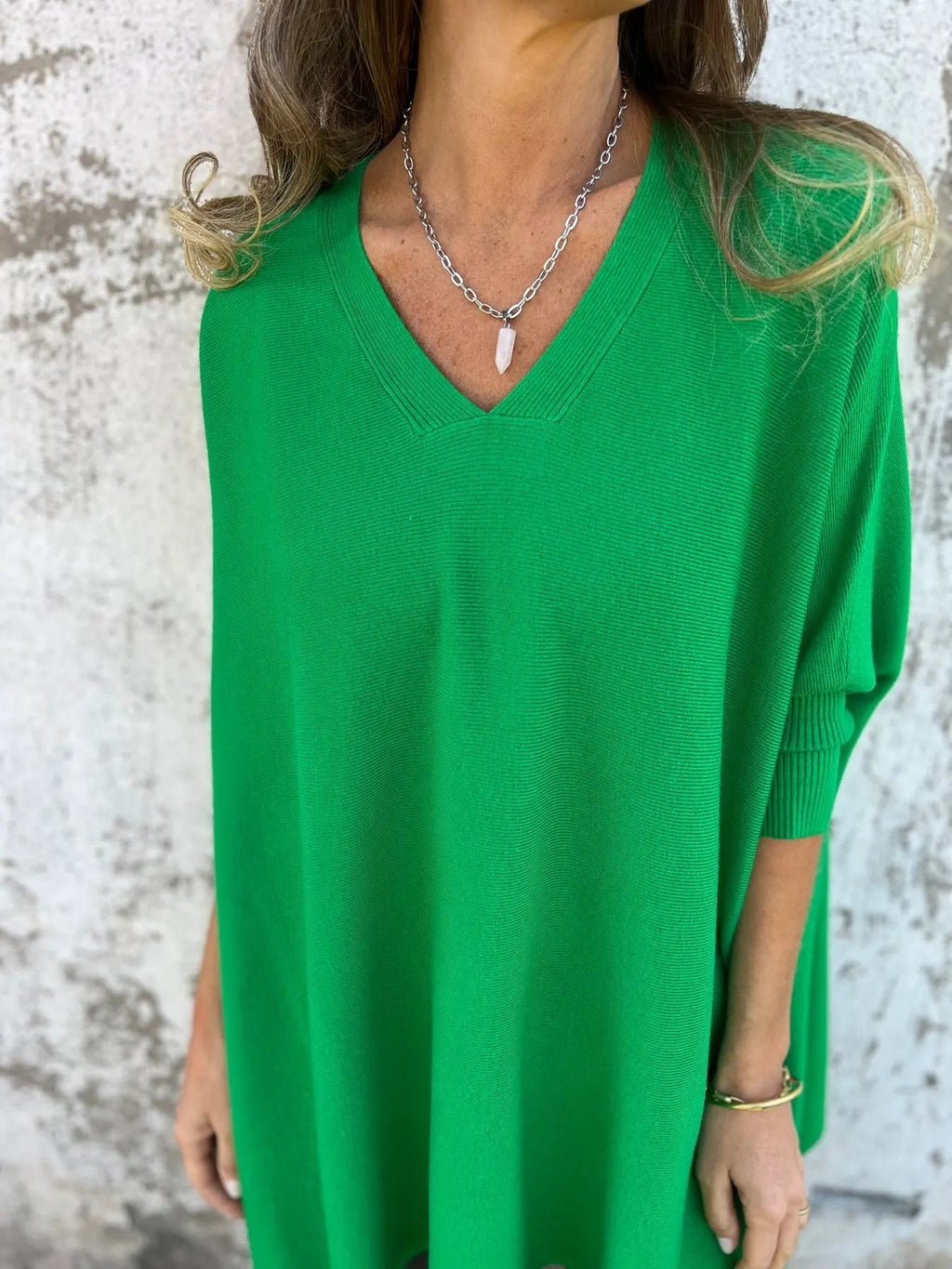 Knitted Loose Bat Top