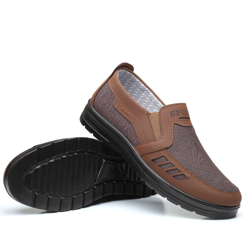 MEN'S EXTENDED WIDTH FOOT AND HEEL COMFORTABLE INSOLE NON-SLIP CASUAL SHOES