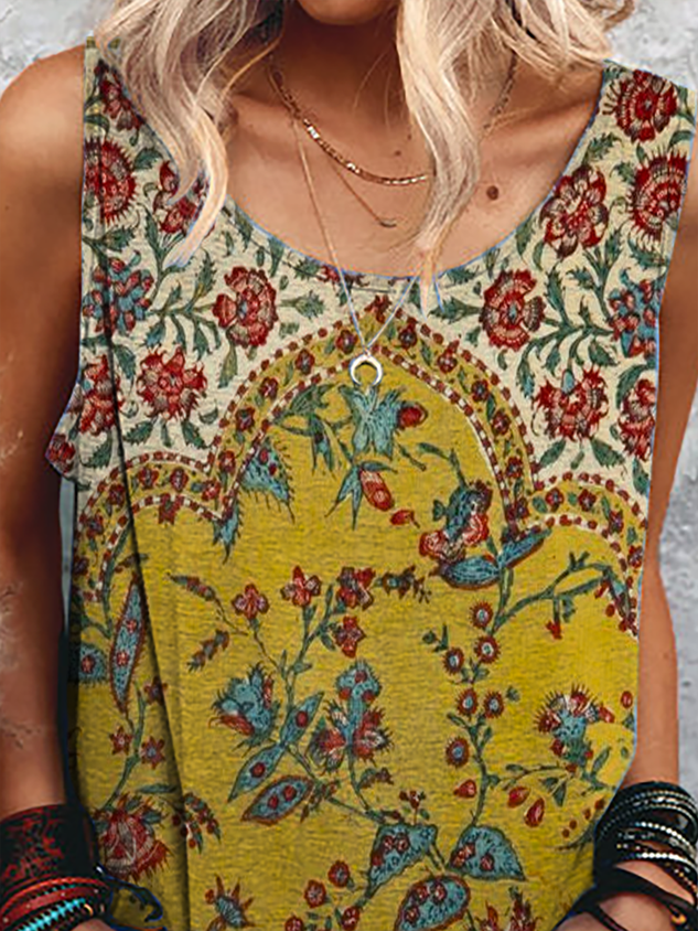 Holiday Sleeveless Boho T-shirt