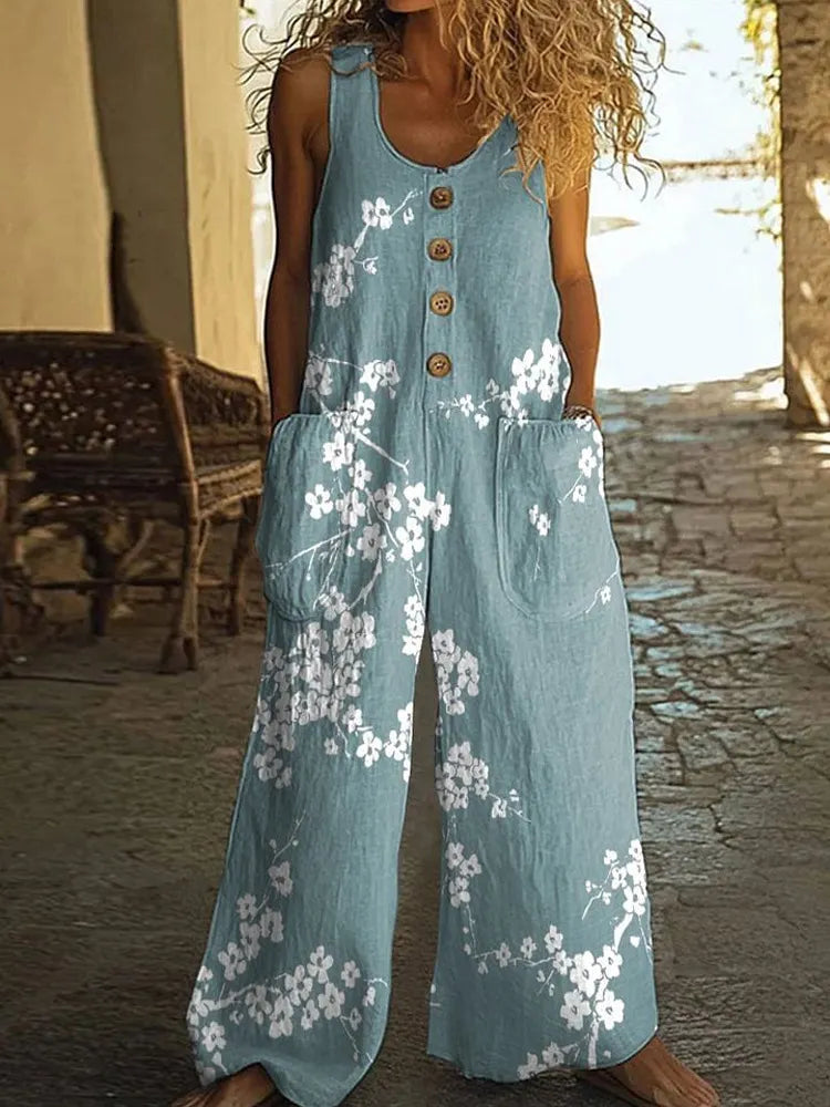 Women's Loose Sleeveless Jumpsuit