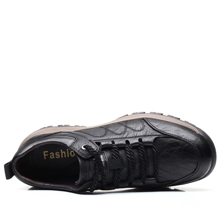 Men's non-slip outdoor leather British casual hiking shoes - Relieve Foot Pain