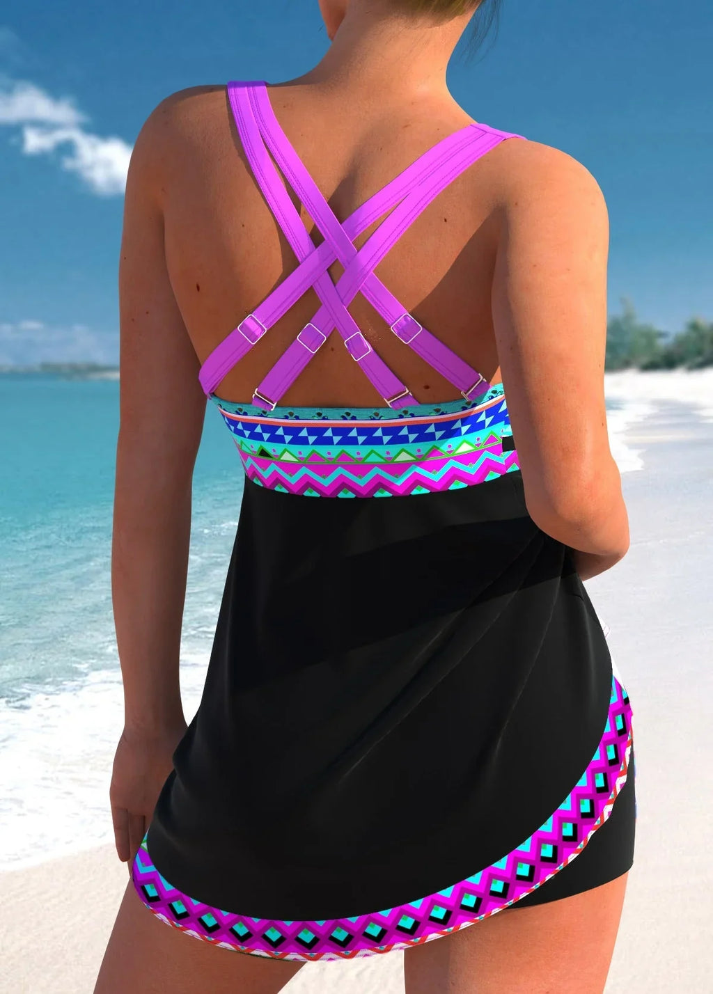 Plus Size Flyaway Swim Dress