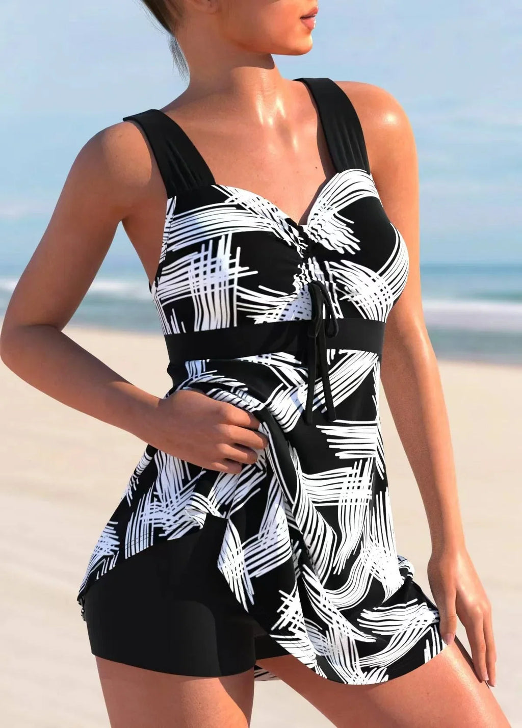 Plus Size Flyaway Swim Dress