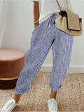 Women's vertical striped trousers