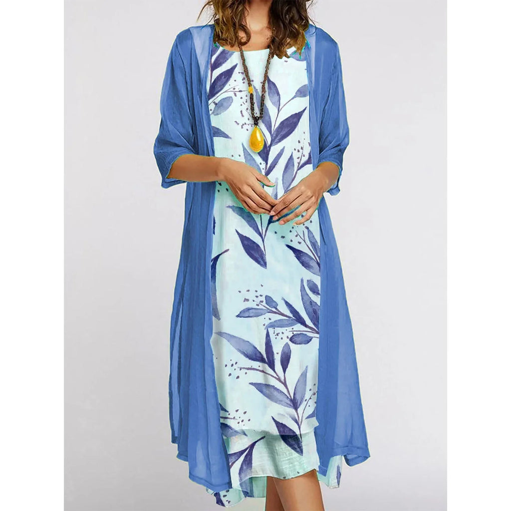 two-piece set with floral print