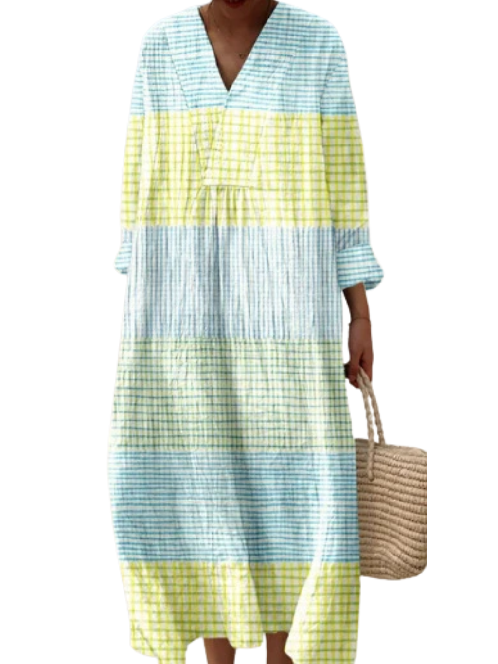 Women's Abstract Pattern Art Print Cotton Dress