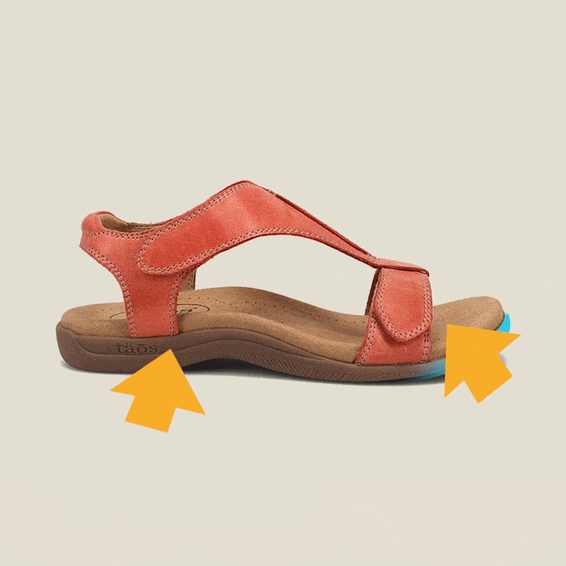 Women's Adjustable Leather Retro Solid Color Casual Portable Sandals