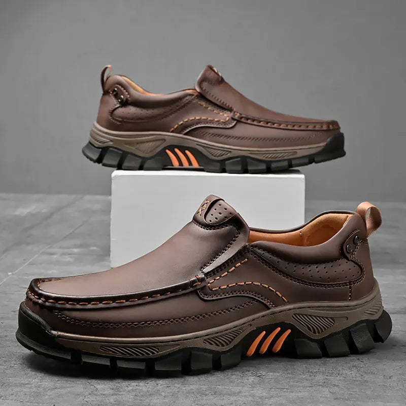 Men's Comfortable Casual Genuine Leather Slip On Loafers