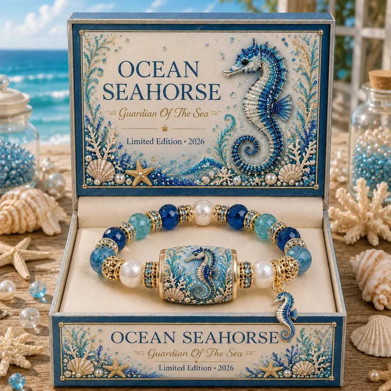 🔥Last Day 50% OFF - 🌊 Ocean Guardian Bracelet Collection | 7 Marine Creature Designs, Gemstone-Style Beads & Matching Sea Charms 🐚✨