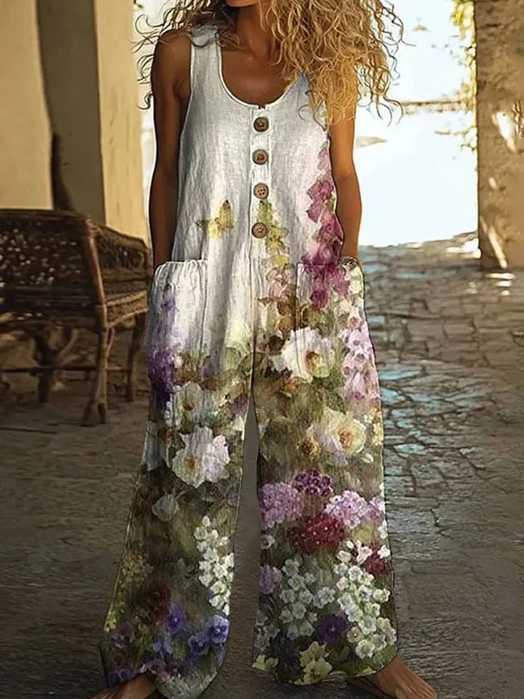 Women's Loose Sleeveless Jumpsuit
