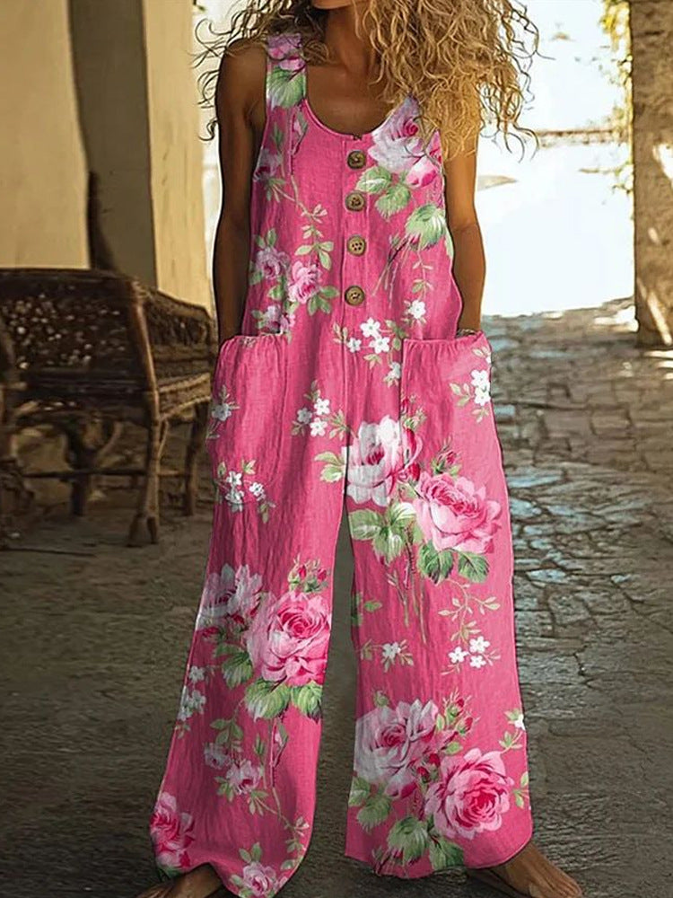 Women's Loose Sleeveless Jumpsuit
