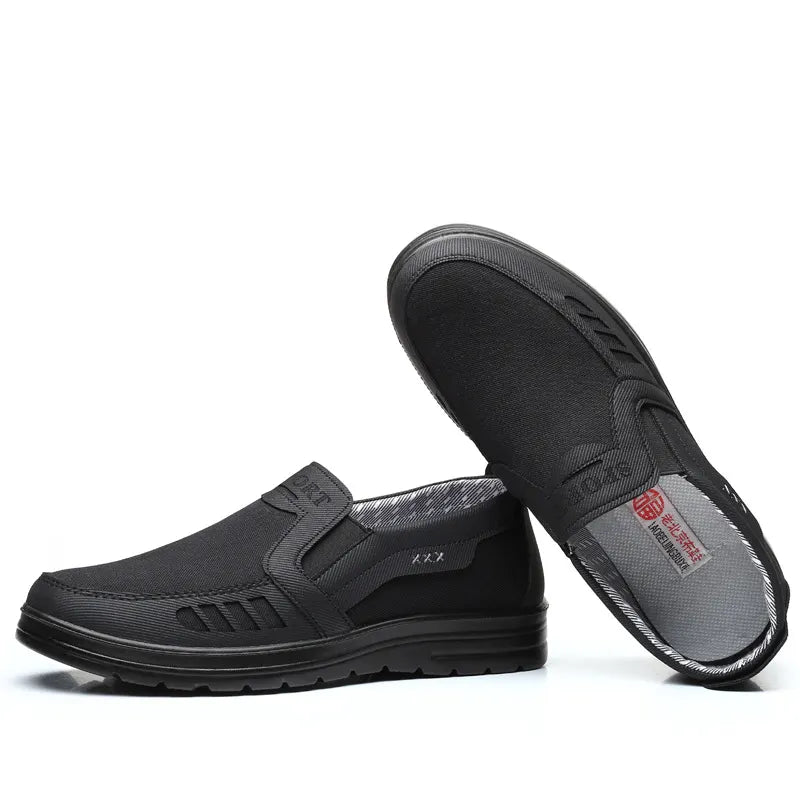 MEN'S EXTENDED WIDTH FOOT AND HEEL COMFORTABLE INSOLE NON-SLIP CASUAL SHOES