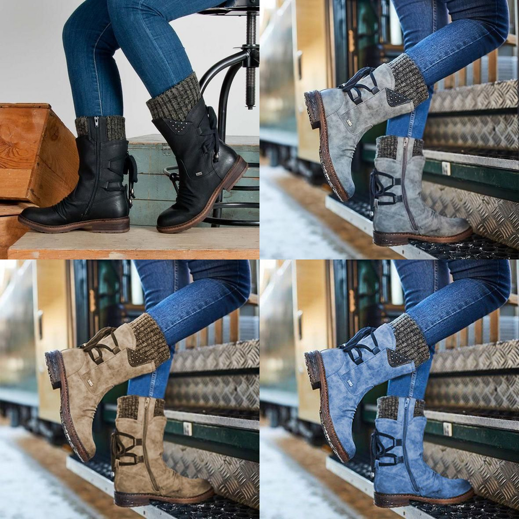2022 WINTER WARM BACK LACE UP SNOW BOOTS