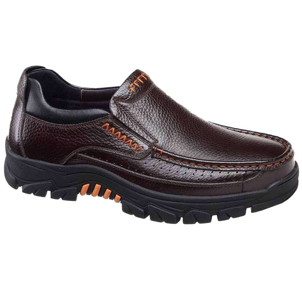 Mens Waterproof Non Slip Soft Insole Genuine Leather Shoes