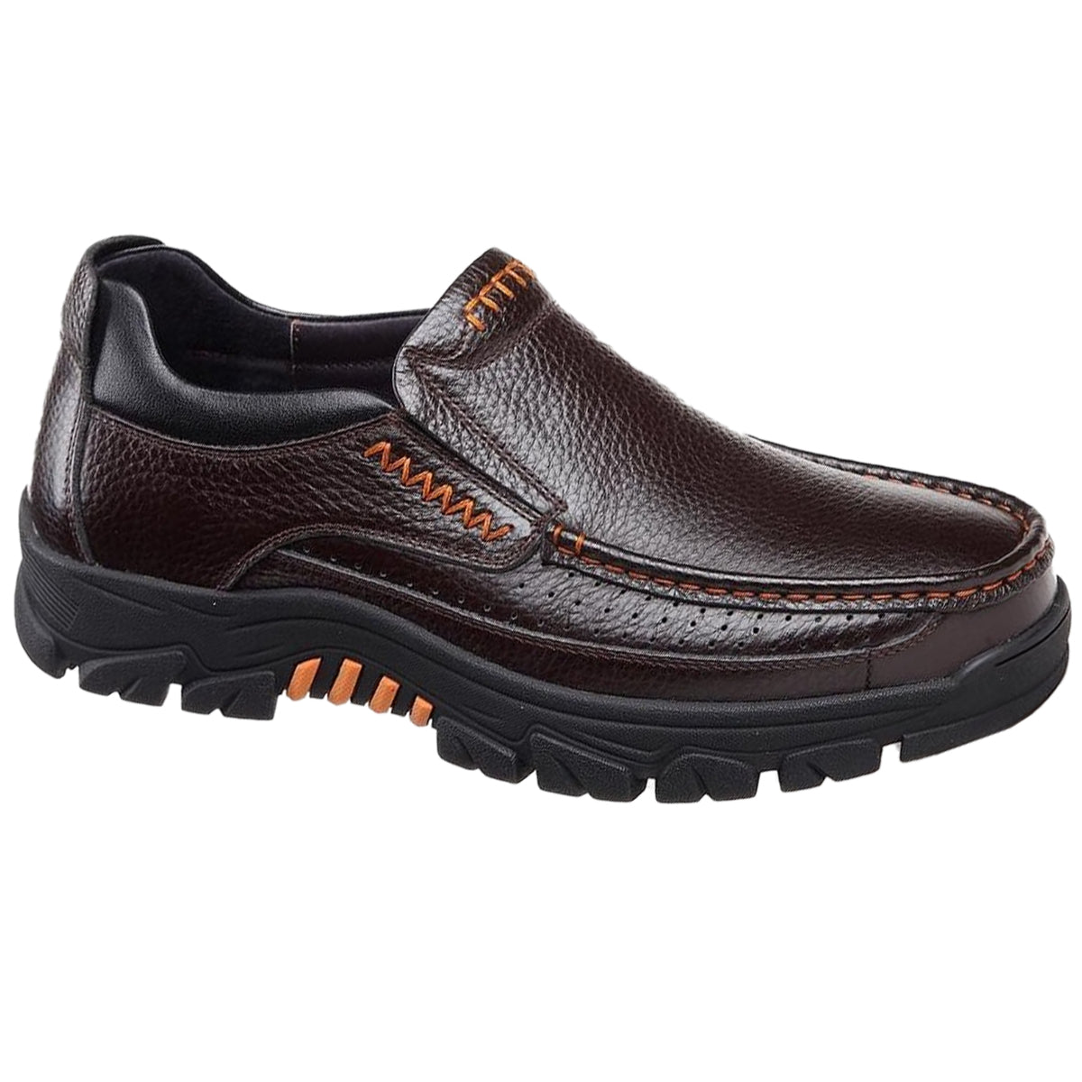 Mens Waterproof Non Slip Soft Insole Genuine Leather Shoes