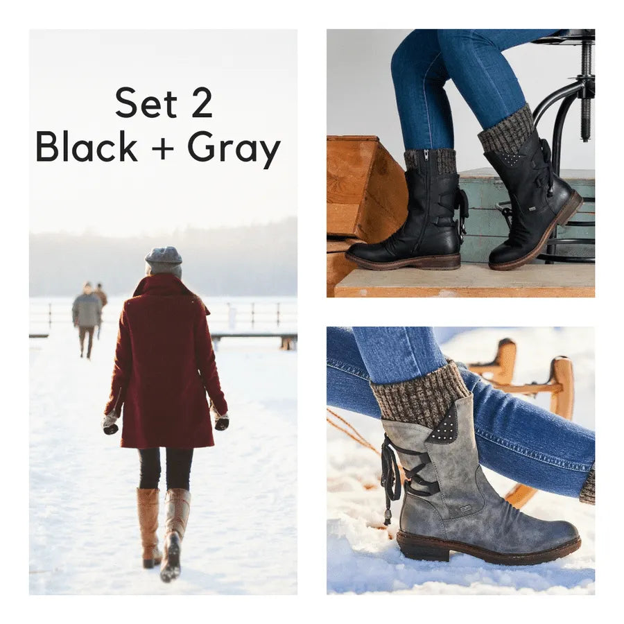 2022 WINTER WARM BACK LACE UP SNOW BOOTS