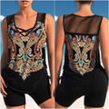 Paisley Print Tankini Set | Women's Boho Beachwear