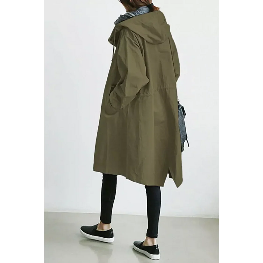 Women's Loose Fit Waterproof Trench Jacket