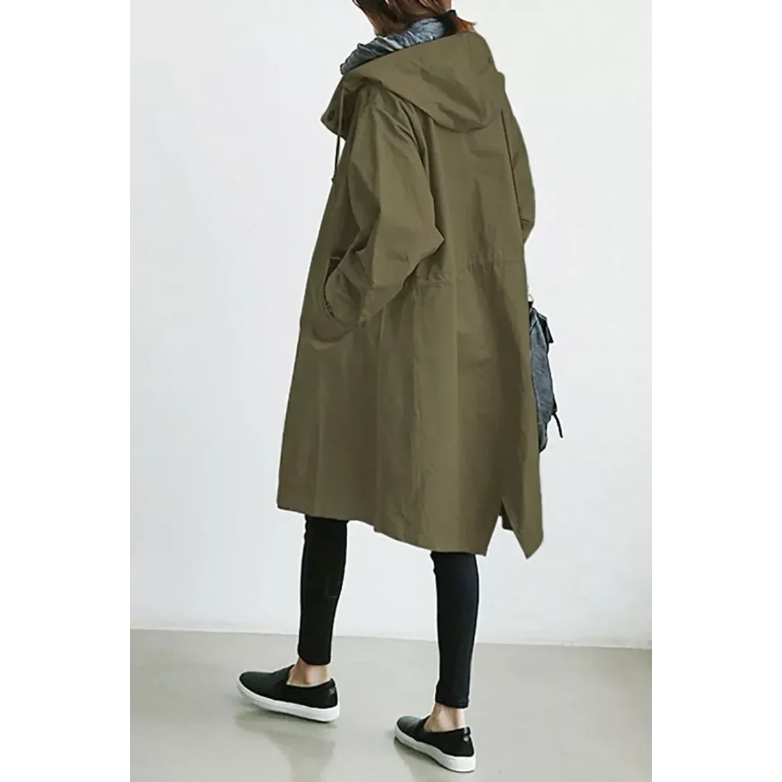 Women's Loose Fit Waterproof Trench Jacket