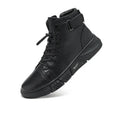 Men's Black Leather Solid Chelsea Boots