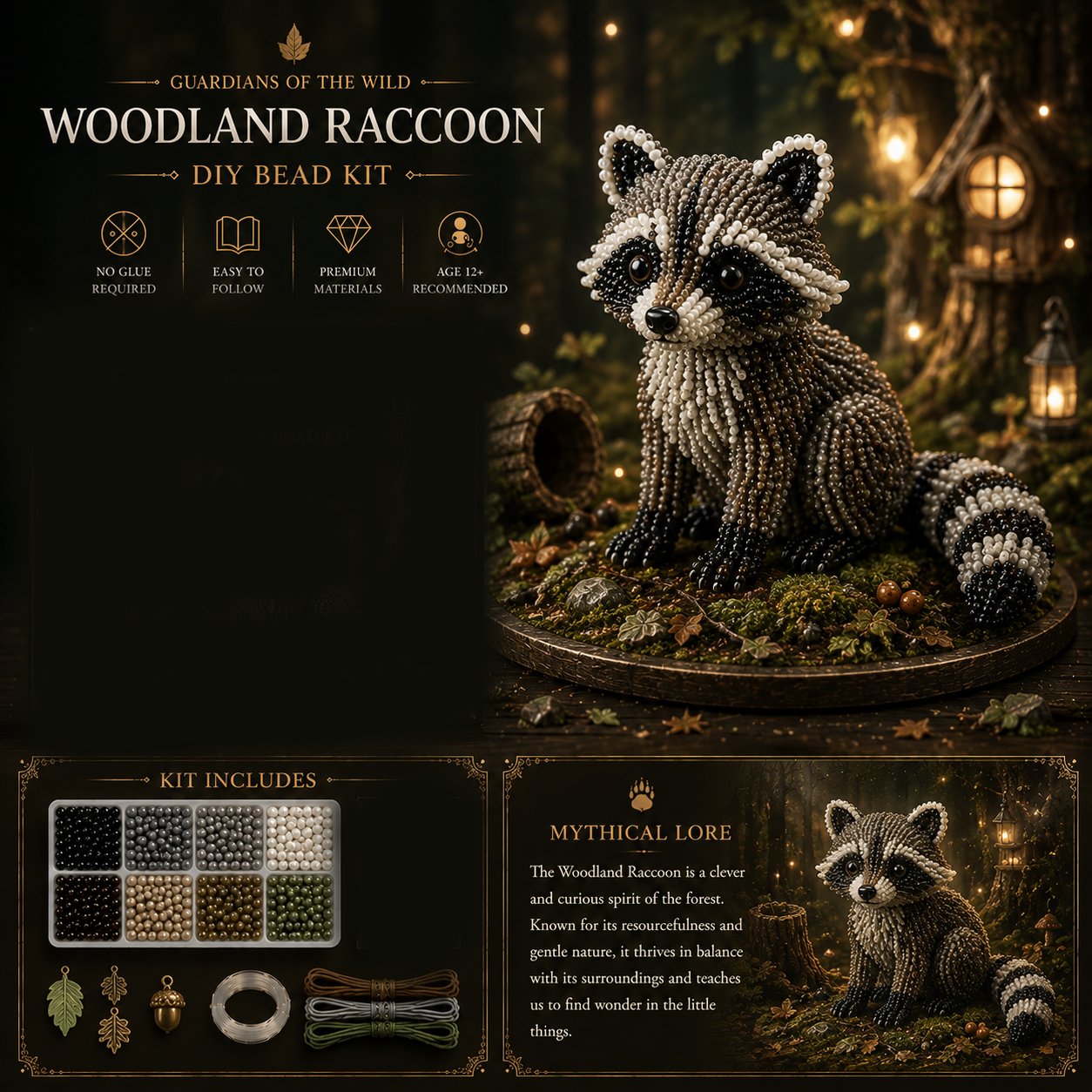🔥🎁3D Animal Guardian DIY Bead Kit Collection