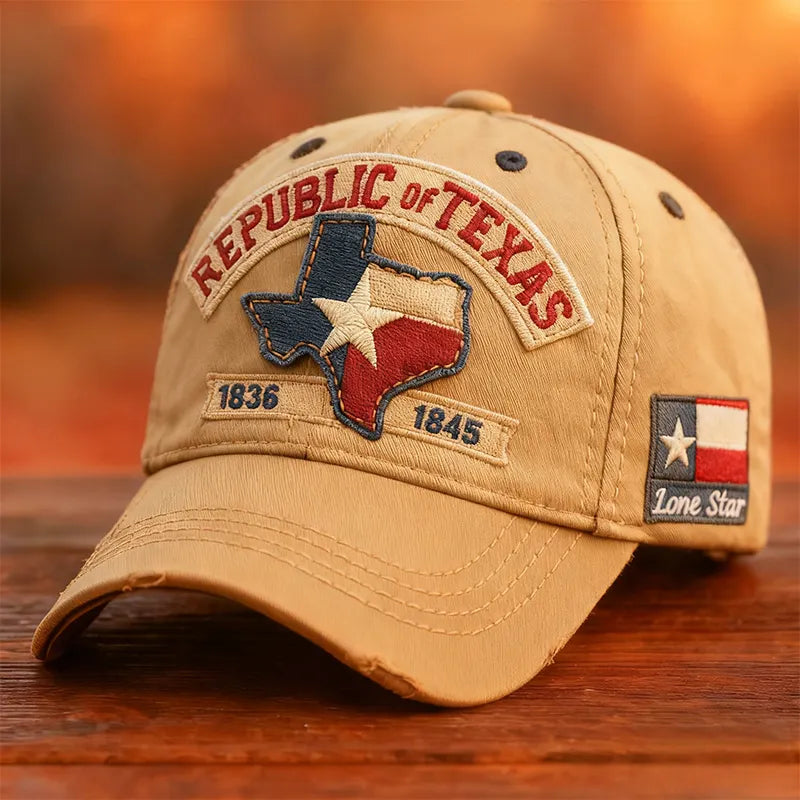 LAST DAY 49% OFF -Vintage Distressed Texas Republic Cap