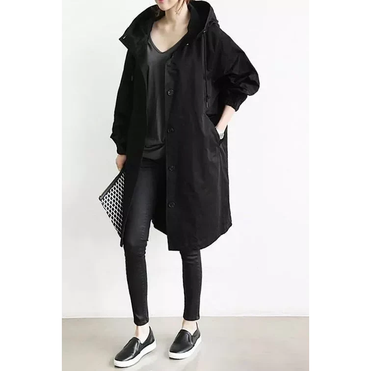 Women's Loose Fit Waterproof Trench Jacket